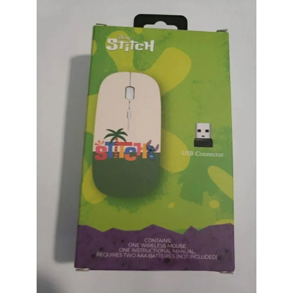 Disney Stitch Wireless Mouse Includes USB Connector NEW!
